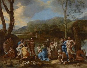 Saint Jean baptisant dans le Jourdain - Nicolas Poussin